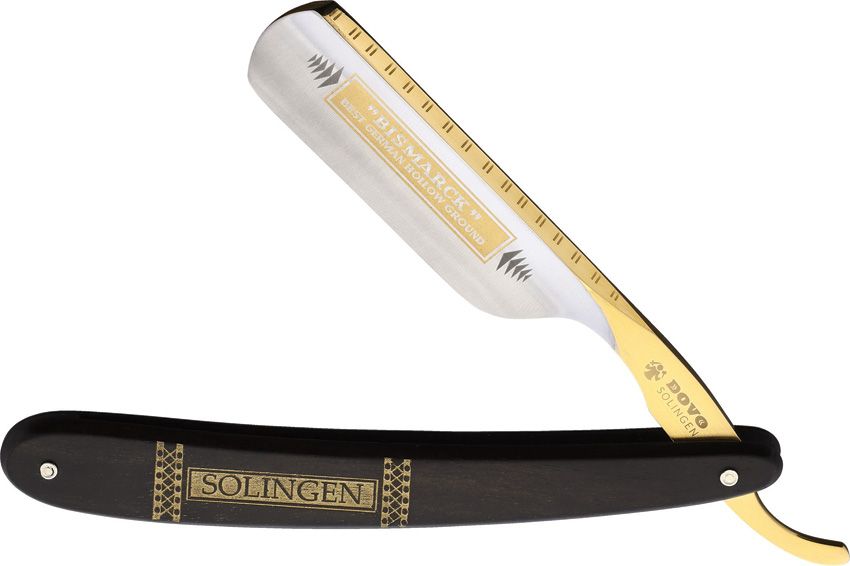 Dovo Bismarck 3/4 Straight Razor 6/8" Carbon Steel Ebony