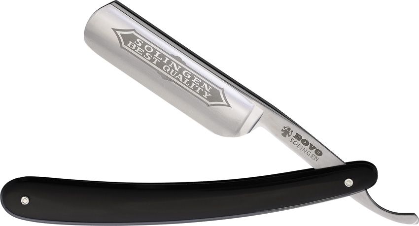 Dovo 6/8 Carbon Steel Straight Razor Black Handle Boxed