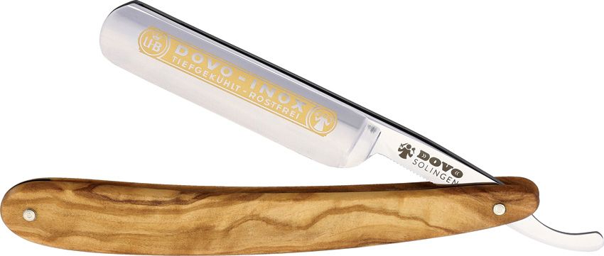 Dovo INOX 5/8 Straight Razor 6.25" Olive Wood 1.4110 Stainless