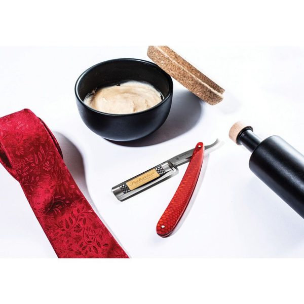 Dovo Facharbeit 6/8in Straight Razor Red Acrylic Handle German