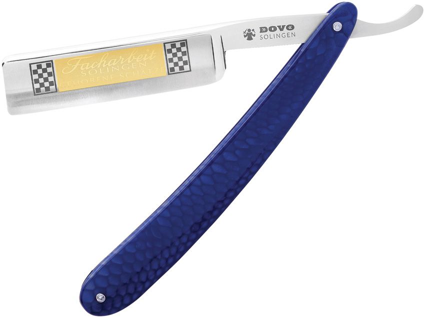 Dovo Facharbeit 6/8in Straight Razor 4.5in Blade Blue Acrylic