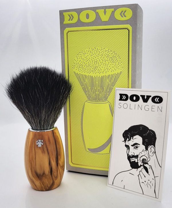 Dovo Shaving Brush Olive Wood Synthetic Bristles German Made