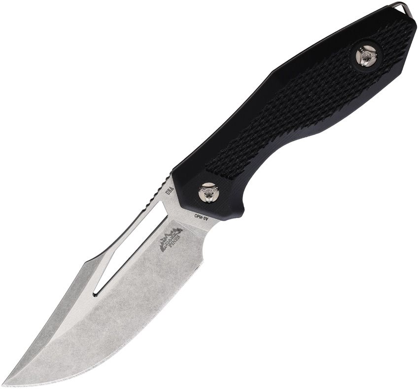 Dark Pines Widow Maker Black G10 Fixed Blade Knife 4" CPM-3V
