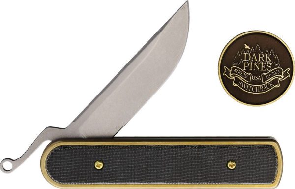 Dark Pines Switchback Friction Folder Nitro V Brass Folding Knife