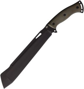 DPXHFX061.jpg DPx Gear Heft 12 Chop Fixed Blade D2 Steel OD Green