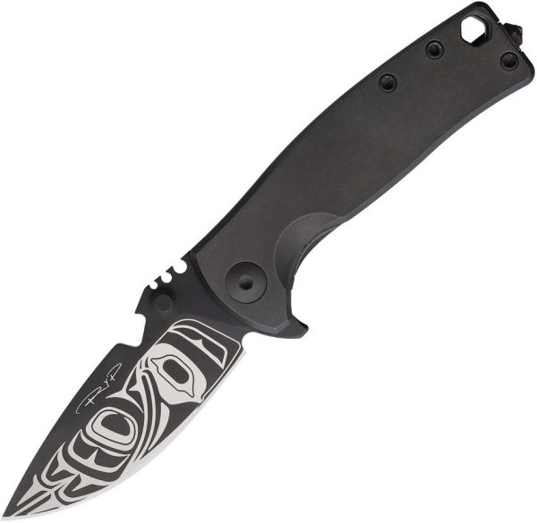 DPx Gear HEST Urban Framelock M390 Black Titanium Folding Knife