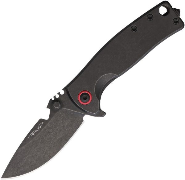 DPx Gear HEST Urban Framelock Folding Knife M390 Black Red