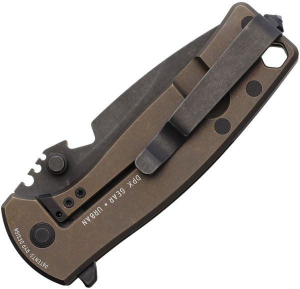 DPx Gear HEST Urban Framelock M390 Folding Knife Bronze Titanium