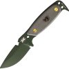 DPx Gear HEST Original Fixed Blade D2 Steel Green Kydex Sheath