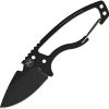 DPX Gear HEAT Hiker Black Fixed Blade Knife 1095HC Steel