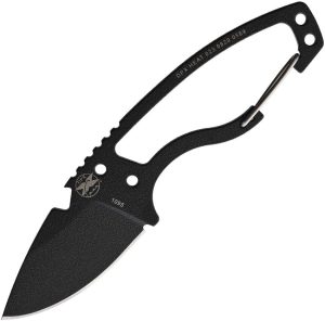 DPX Gear HEAT Hiker Black Fixed Blade Knife 1095HC Steel