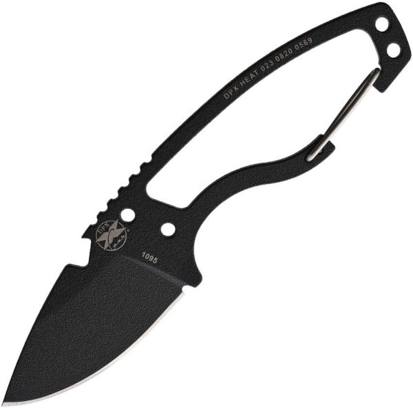 DPX Gear HEAT Hiker Black Fixed Blade Knife 1095HC Steel