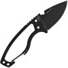 DPX Gear HEAT Hiker Black Fixed Blade Knife 1095HC Steel
