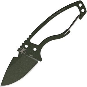 DPX Gear HEAT Hiker Fixed Blade OD Green 1095HC Steel Knife