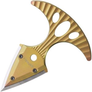 DPx Gear HIT Dagger Ti M390 Gold Fixed Blade Neck Knife