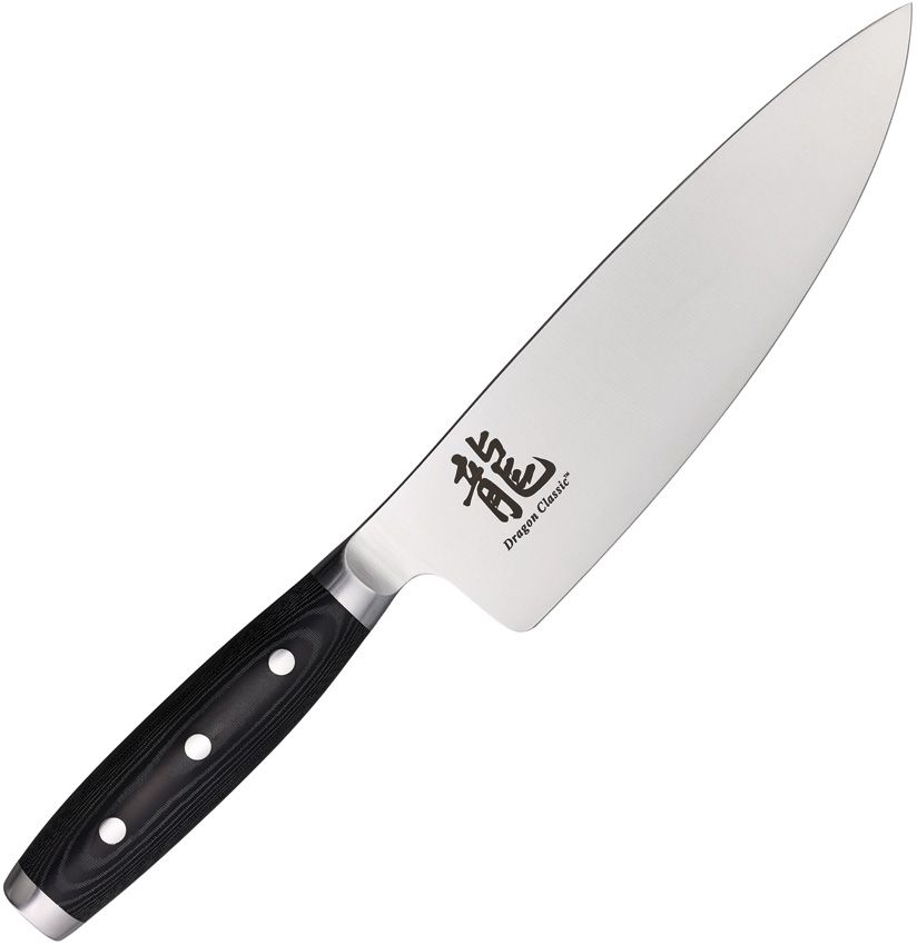 Dragon by Apogee Chef's Knife 8" CTS-BD1 Black Micarta
