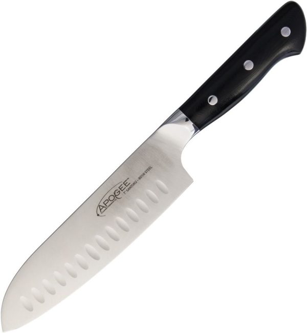 Dragon Storm Santoku 7in Fixed Blade CTS-BD1 Stainless Black G10