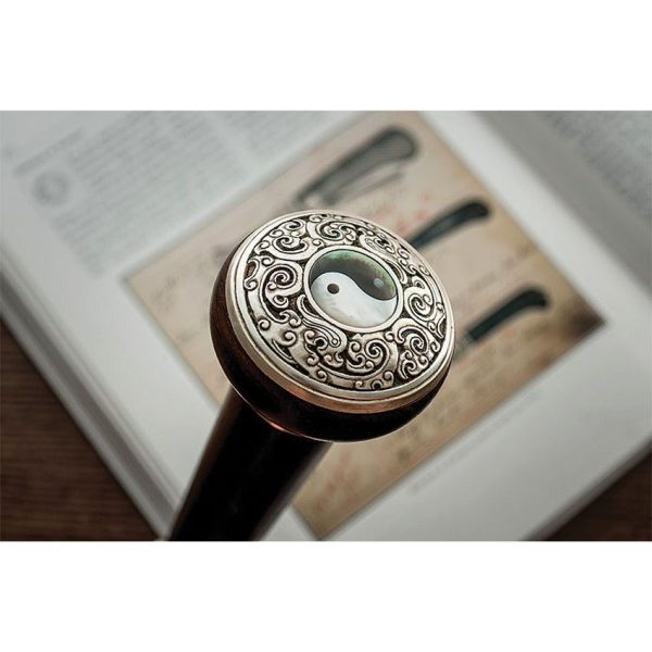 Dragon King Taiji Cane Sword 22" Damascus Steel Rosewood