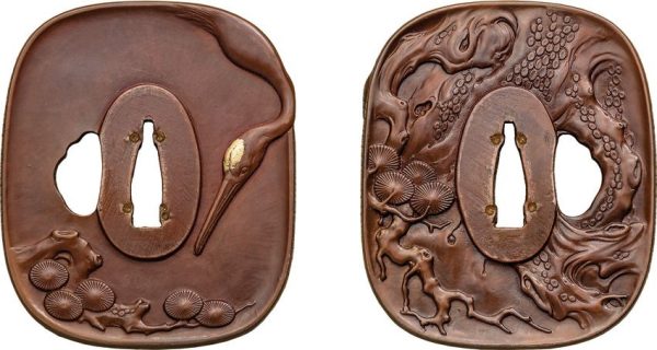 Dragon King Pine Crane Katana 28" T10 Steel Blade Sword