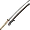 Dragon King Fletching Katana 28.38" Satin Steel Blade Fixed Blade