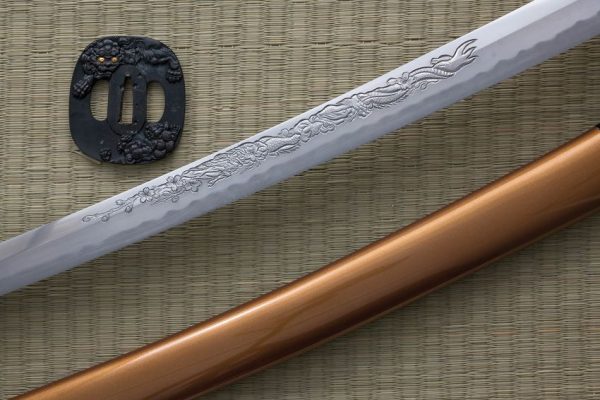 Dragon King Kinryu Katana Fixed Blade Sword T10 Steel 27.75"