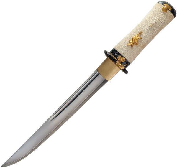 Dragon King Baika Tanto Plum Blossom San Mai - Ivory Rayskin