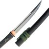DRK35491.jpg Dragon King Modern Tanto Fixed Blade 1566 Steel Black G10