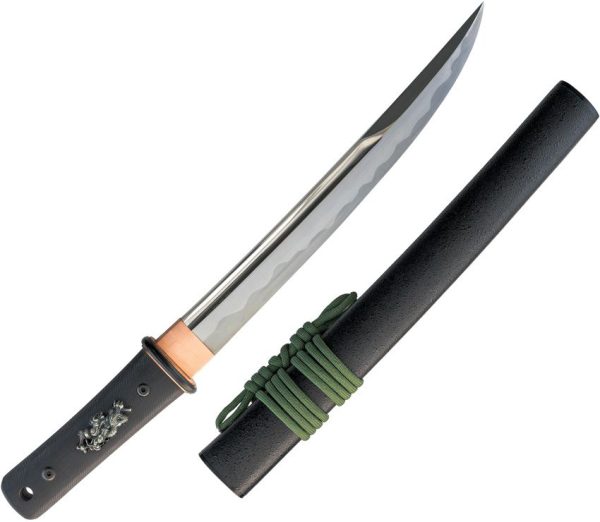 DRK35491.jpg Dragon King Modern Tanto Fixed Blade 1566 Steel Black G10