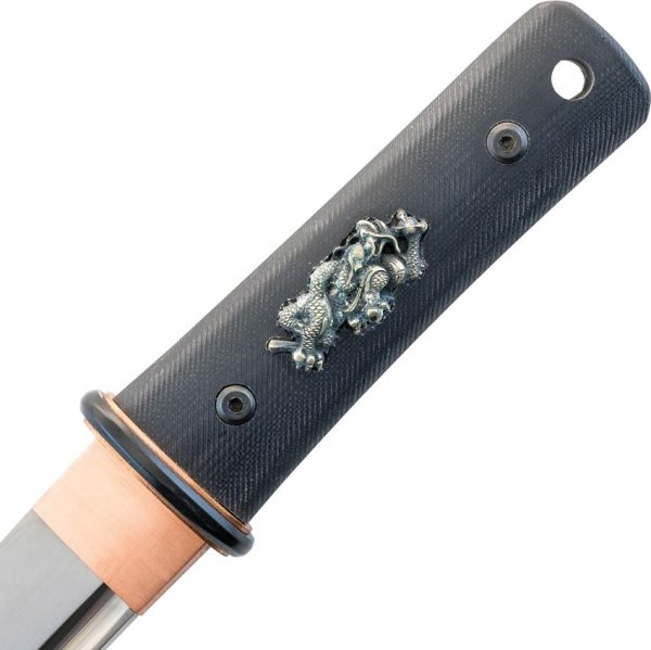 DRK35491_add_03.jpg Dragon King Modern Tanto Fixed Blade 1566 Steel Black G10