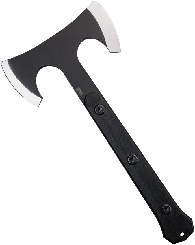 APOC Double Mukk Hatchet 11.75" Black G10 w/ Sheath