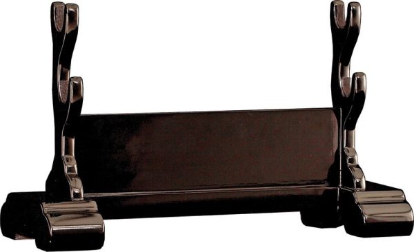 Dragon King Black Lacquer Sword Stand - Solid Wood