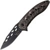 Dark Side Skull Linerlock A/O - Black Stonewash