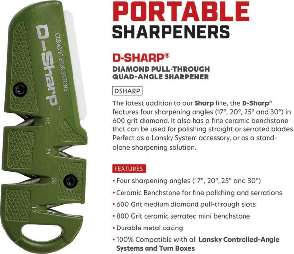 Lansky D-SHARP Multi-Angle Ceramic Benchstone - OD Green