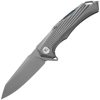 Dreamtech Framelock Gray Ti Folding Knife D2 Steel Reverse Tanto