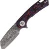 Dreamtech Linerlock Damascus Red - Micarta Handle