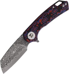Dreamtech Linerlock Damascus Red - Micarta Handle