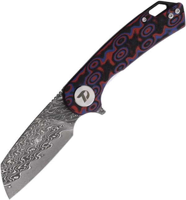 Dreamtech Linerlock Damascus Red - Micarta Handle