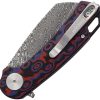 Dreamtech Linerlock Damascus Red - Micarta Handle