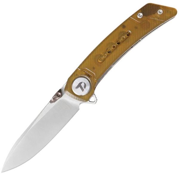 Dreamtech Linerlock PEI Amber - 14C28N Blade