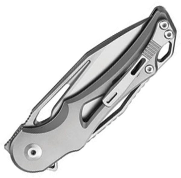 Dreamtech Button Lock Gray Ti - M390 Modified Tanto