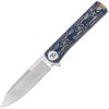 Dreamtech Linerlock Blue Micarta Folding Knife
