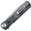 Dreamtech Linerlock Blue Micarta Folding Knife