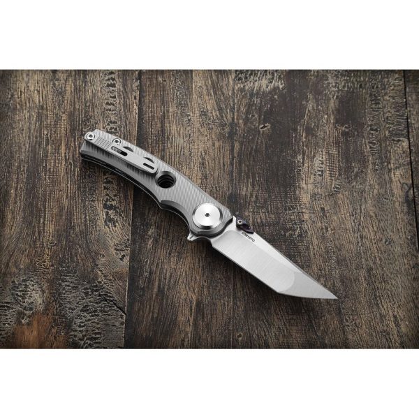 Dreamtech Button Lock Titanium Folding Knife M390 Tanto Blade