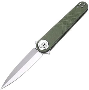 Dreamtech Button Lock Green G10 Dagger Knife