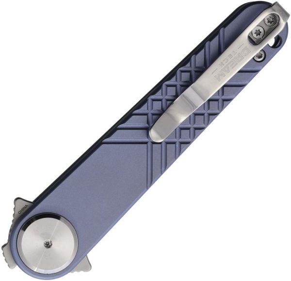 Dreamtech Button Lock Blue Ti Dagger - Titanium