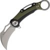 Dreamtech Button Lock Karambit Black/Green G10