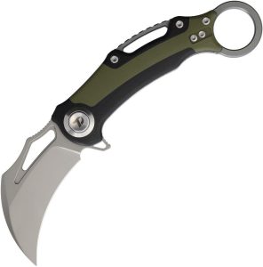 Dreamtech Button Lock Karambit Black/Green G10