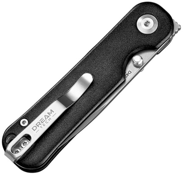 Dreamtech Button Lock Black Aluminum Drop Point