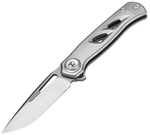 Dreamtech Button Lock Gray Titanium M390 Blade