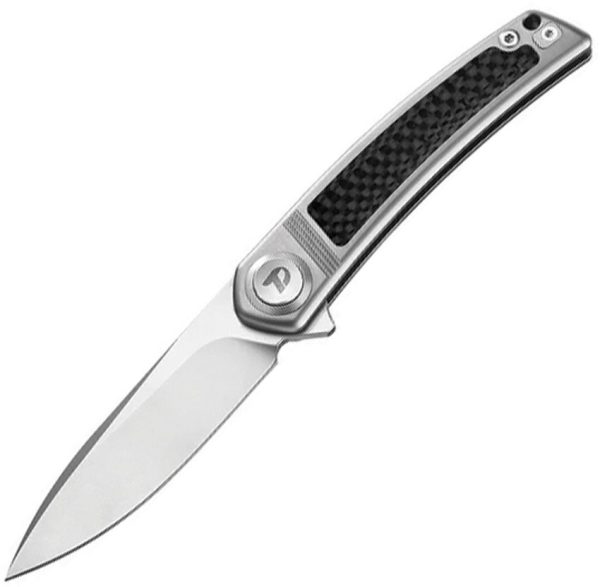 Dreamtech Button Lock Titanium Carbon Fiber Folding Knife